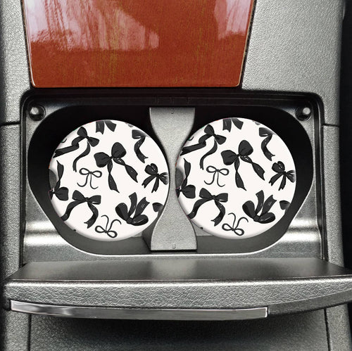 Black Bow Car Coasters