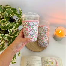 Load image into Gallery viewer, Diamond Bookish Garden Iced Coffee Sleeve