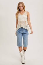 Load image into Gallery viewer, Cassidy Crochet Sleevelee Top
