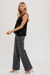 Cassidy Crochet Sleevelee Top