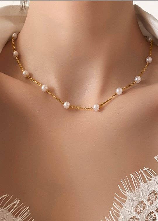 【現行販売品】iris47＊switch pearl necklace Pearl Station Necklace – Holly Lane Boutique SC
