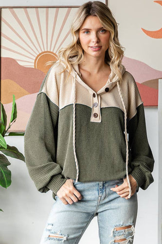 Rachel Ribbed Hoodie