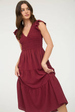 Load image into Gallery viewer, Elena Flutter Sleeve Midi Dress