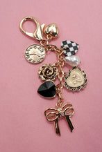 Load image into Gallery viewer, Checker Heart Bag Charm