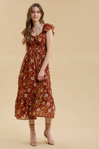 Sofia Floral Midi Dress