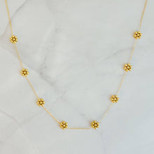 Load image into Gallery viewer, Golden Bead Flower Necklace