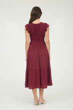 Load image into Gallery viewer, Elena Flutter Sleeve Midi Dress