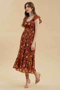 Sofia Floral Midi Dress