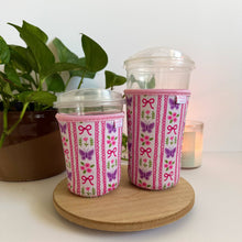Load image into Gallery viewer, Butterfly and Flower Iced Coffee Sleeve