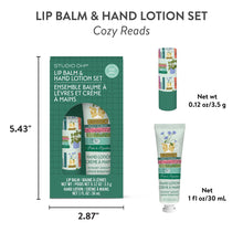 Load image into Gallery viewer, Cozy Reads Lip Balm &amp; Hand Lotion Set