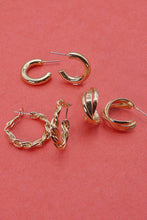 Load image into Gallery viewer, Twisted Hoop Earring Trio