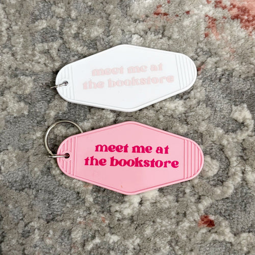 Meet Me At The Bookstore Keychain