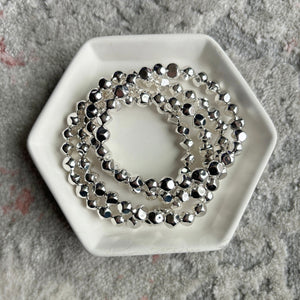 Irregular Metallic Bead Bracelet