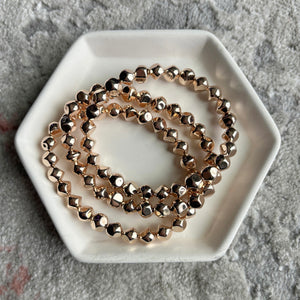 Irregular Metallic Bead Bracelet