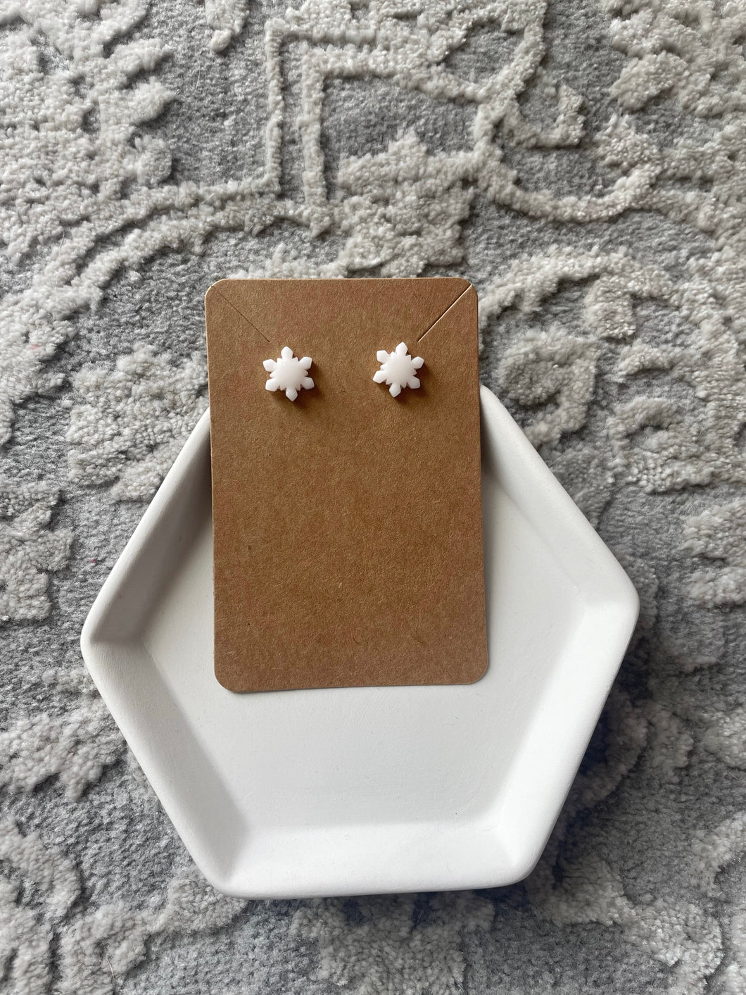 Tiny Snowflake Earrings