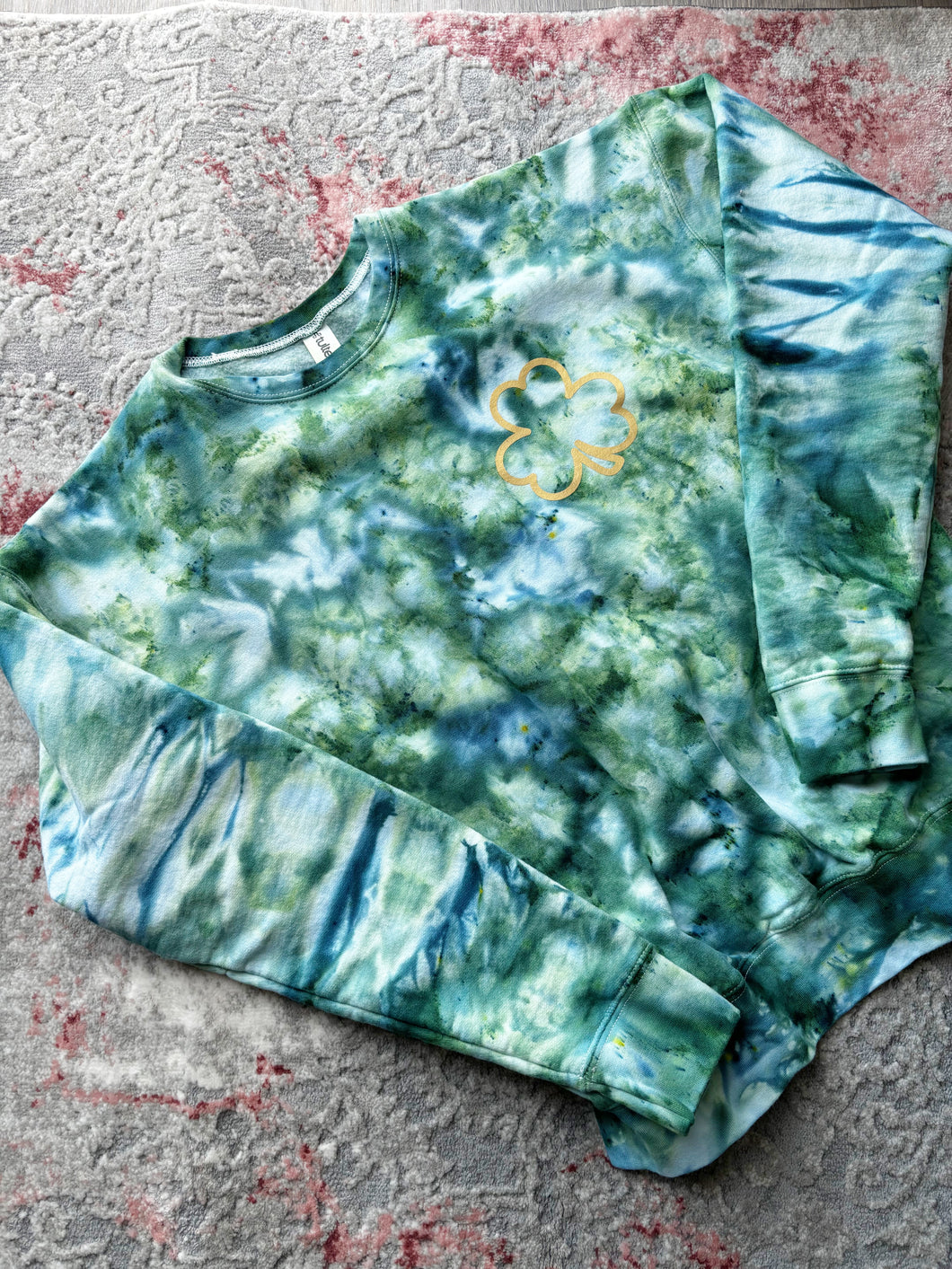 Ice Dye Shamrock Crewneck