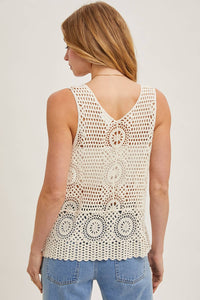Cassidy Crochet Sleevelee Top