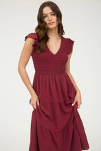 Load image into Gallery viewer, Elena Flutter Sleeve Midi Dress
