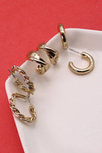 Load image into Gallery viewer, Twisted Hoop Earring Trio