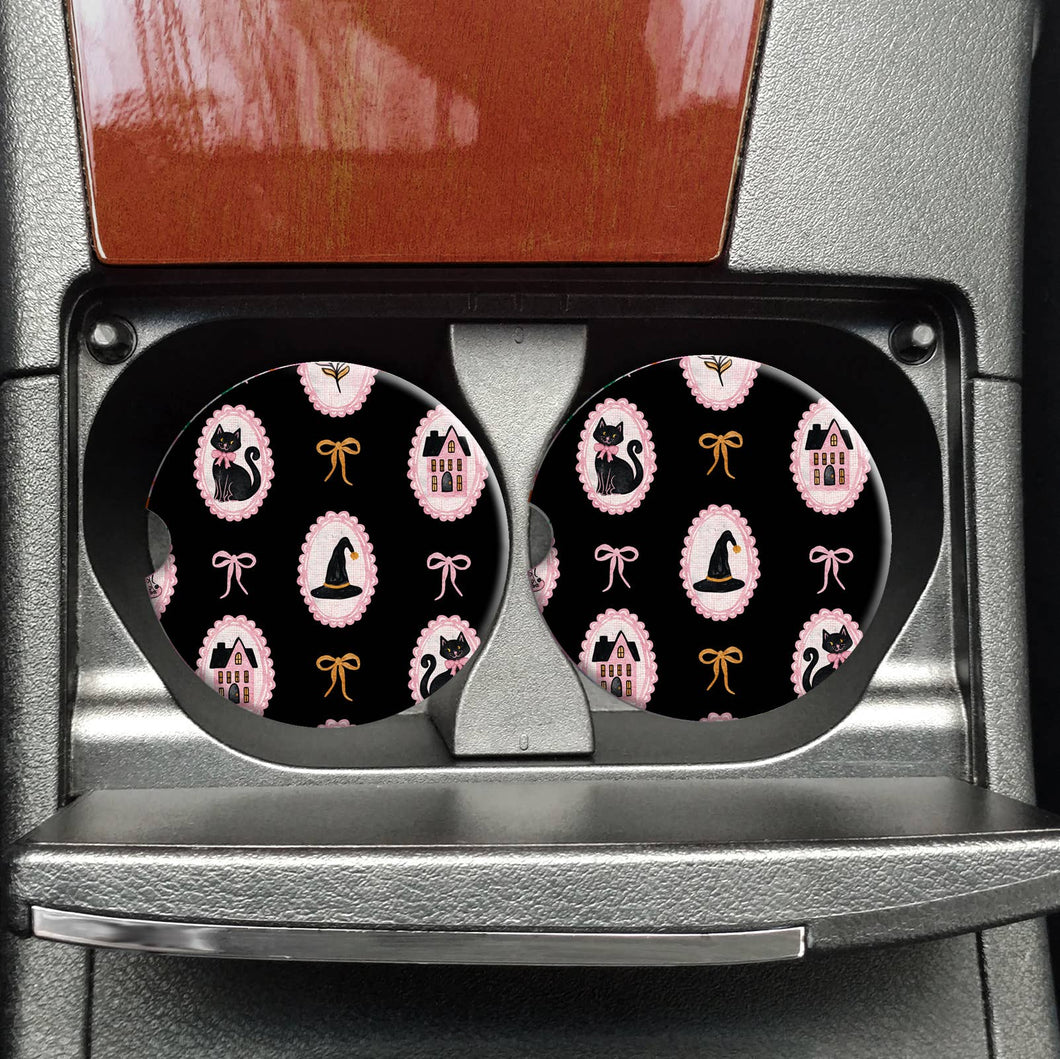 Halloween Coquette Car Coasters