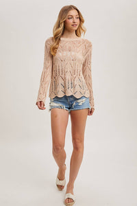 Iliza Scallop Hem Sweater