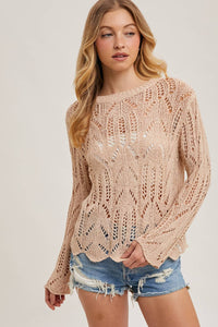 Iliza Scallop Hem Sweater