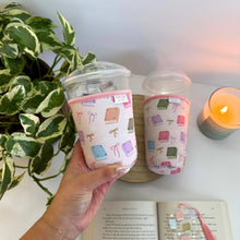 Load image into Gallery viewer, Pastel Book Lover Iced Coffee Sleeve