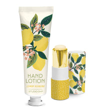 Load image into Gallery viewer, Lemon Tree Lip Balm &amp; Hand Lotion Set