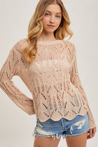 Iliza Scallop Hem Sweater